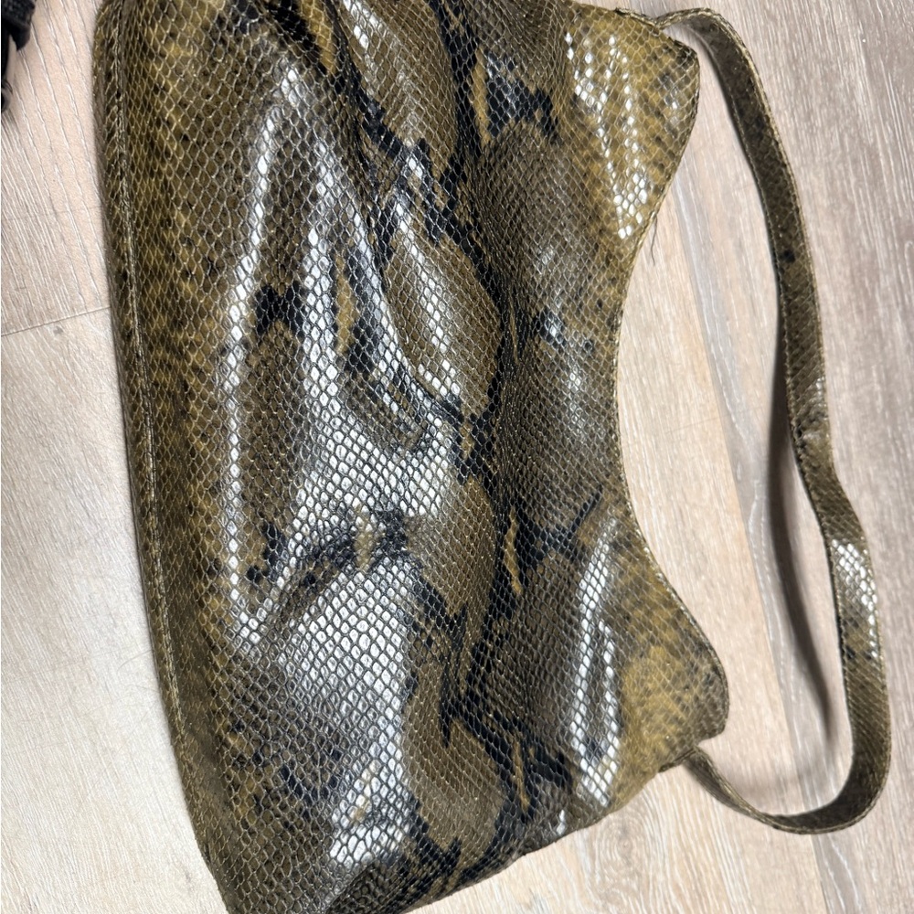 Frenchy California Shoulder Purse Size 8H X 13L green tones